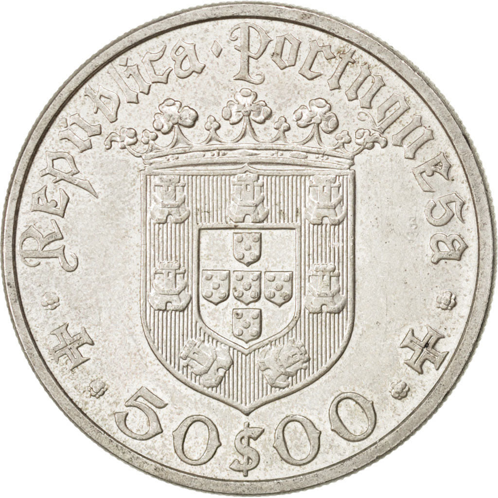 Coin, Portugal, 50 Escudos, 1968, AU(55-58), Silver, KM:593