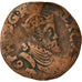 Coin, France, Philippe II, Liard, 1591, Arras, VG(8-10), Copper