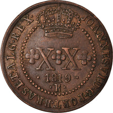 Münze, Brasilien, João VI, 20 Reis, 1819, Rio de Janeiro, SS+, Kupfer