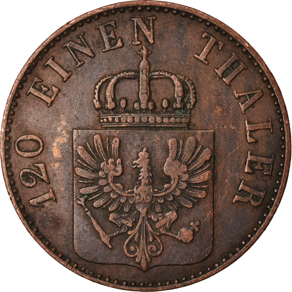 Moneta, Stati tedeschi, PRUSSIA, Friedrich Wilhelm IV, 3 Pfennig, 1851, Berlin