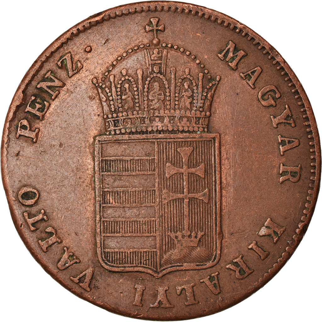 Coin, Hungary, Ferdinand V, Egy (1) Krajczar, 1848, Kremnitz, EF(40-45), Copper
