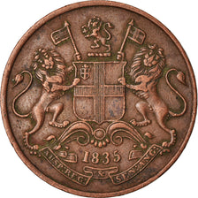 Coin, INDIA-BRITISH, 1/4 Anna, 1835, Bombay, EF(40-45), Copper, KM:446.2