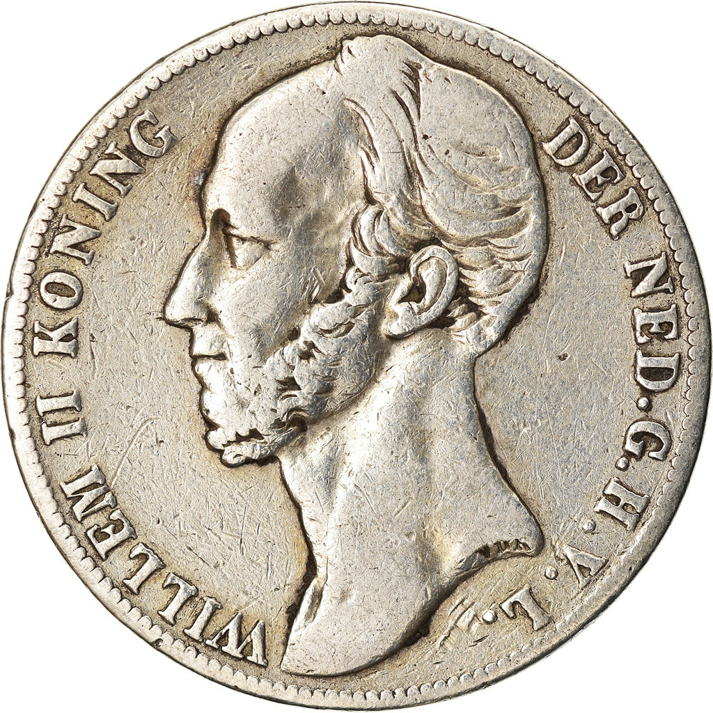 Coin, Netherlands, William II, Gulden, 1848, Utrecht, VF(30-35), Silver, KM:66