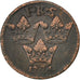 SWEDEN, Ore, K.M., 1724, KM #383.1, F(12-15), Copper, 4.47