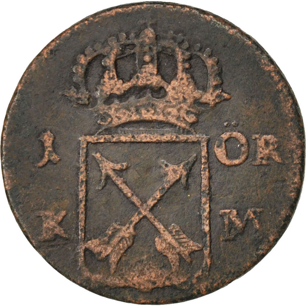 SWEDEN, Ore, K.M., 1724, KM #383.1, F(12-15), Copper, 4.47