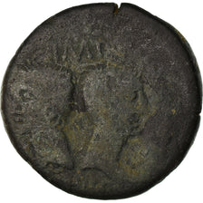 Monnaie, Augustus & Agrippa, Dupondius, Nîmes, B+, Bronze