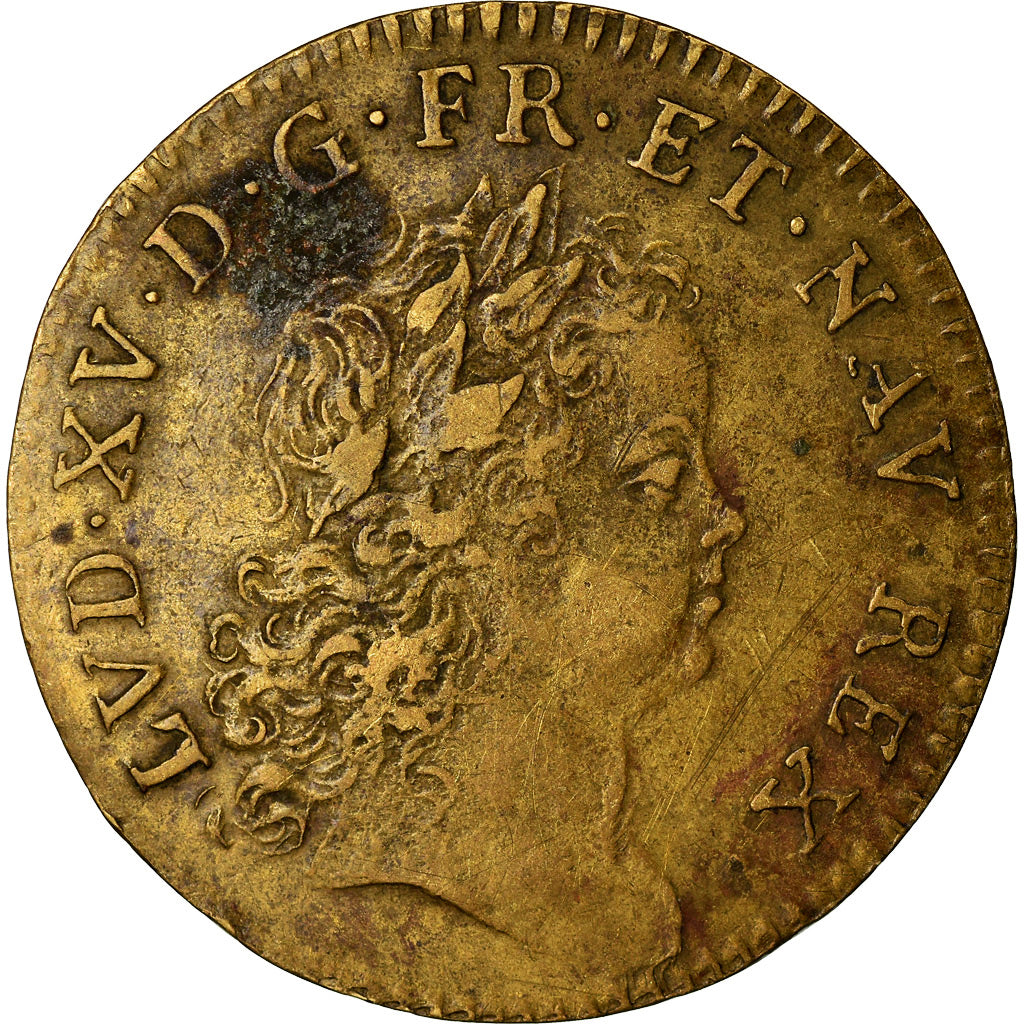 France, Token, Louis XV, Sacre à Reims, 1723, EF(40-45), Copper, Feuardent:7896