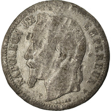 Coin, France, Napoleon III, 1 Franc, 1866, Paris, Contemporary forgery in tin