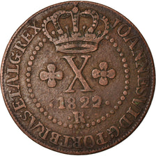 Coin, Brazil, João VI, 10 Reis, 1822, Rio de Janeiro, EF(40-45), Copper