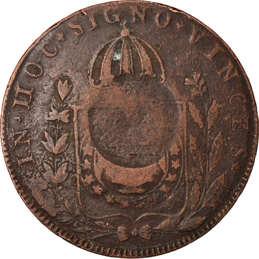 Monnaie, Brésil, Pedro I, 40 Reis, 1828, Rio de Janeiro, B+, Cuivre, KM:363.1