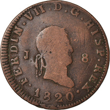 Coin, Spain, Ferdinand VII, 8 Maravedis, 1820, Jubia, VF(20-25), Copper, KM:491