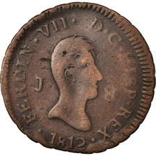 Moneda, España, Ferdinand VII, 8 Maravedis, 1812, Jubia, Rare, BC+, Cobre