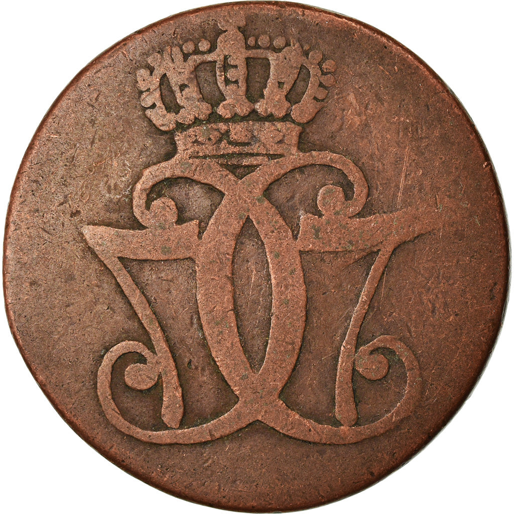 Monnaie, Danemark, Christian VII, Skilling, 1771, Copenhagen, B+, Cuivre