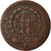 Moneda, Estados italianos, ROMAN REPUBLIC, 1/2 Baiocco, 1849, Rome, BC+, Cobre