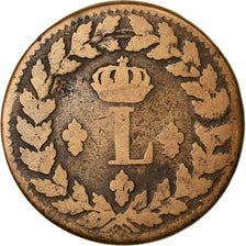 Coin, France, Louis XVIII, Decime, 1815, Strasbourg, F(12-15), Bronze, KM:701