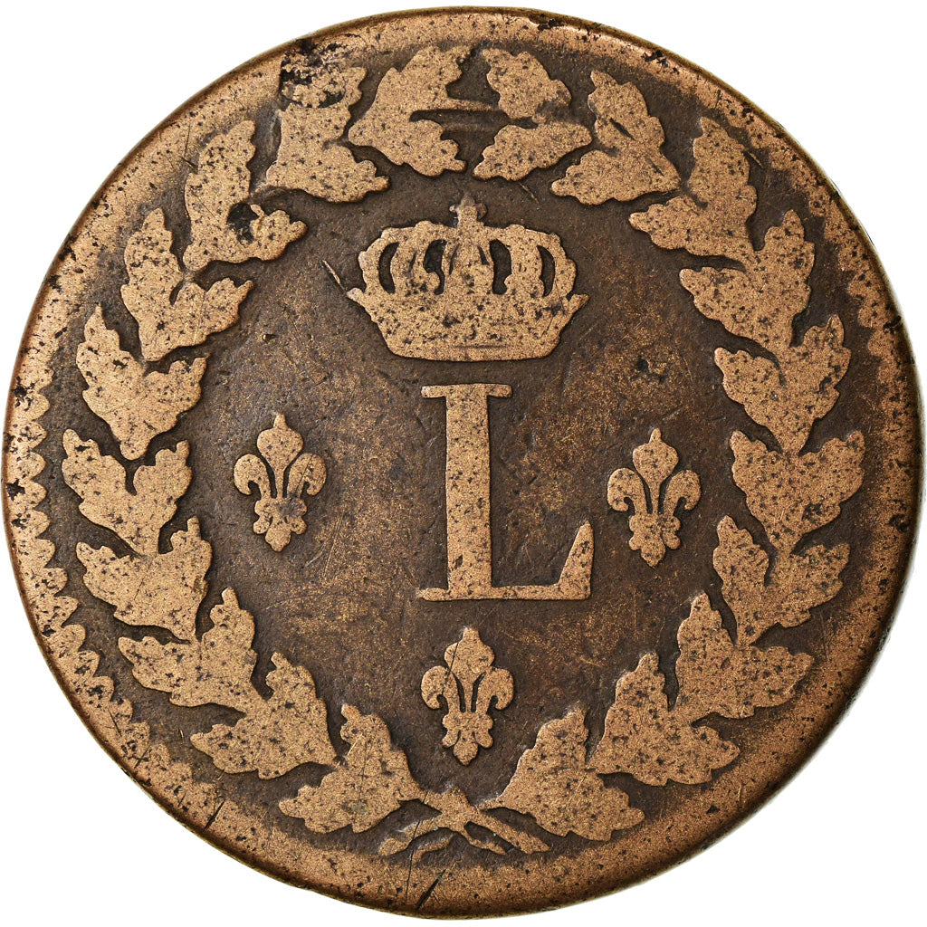 Coin, France, Louis XVIII, Decime, 1815, Strasbourg, VG(8-10), Bronze, KM:701