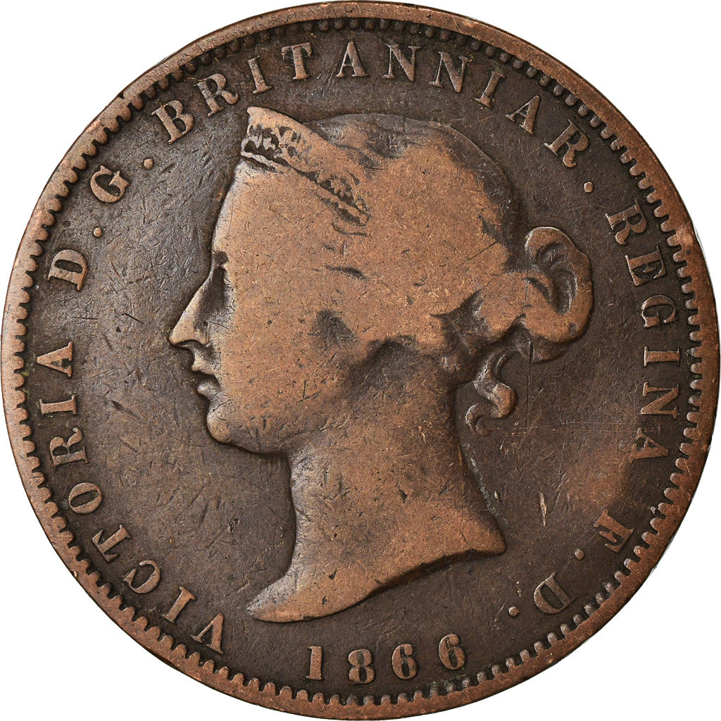 Coin, Jersey, Victoria, 1/13 Shilling, 1866, VF(20-25), Bronze, KM:5
