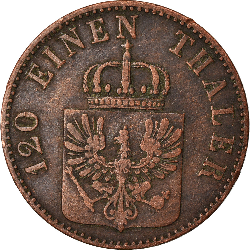 Moneta, Landy niemieckie, PRUSSIA, Friedrich Wilhelm IV, 3 Pfennig, 1852