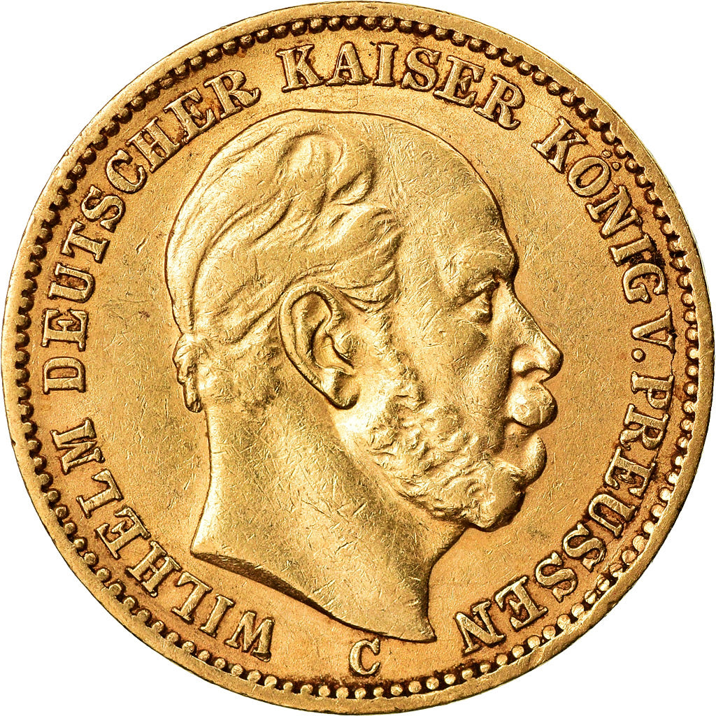 Moneda, Estados alemanes, PRUSSIA, Wilhelm I, 20 Mark, 1873, Frankfurt, MBC+