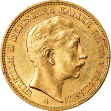 Coin, German States, PRUSSIA, Wilhelm II, 20 Mark, 1905, Berlin, AU(55-58)