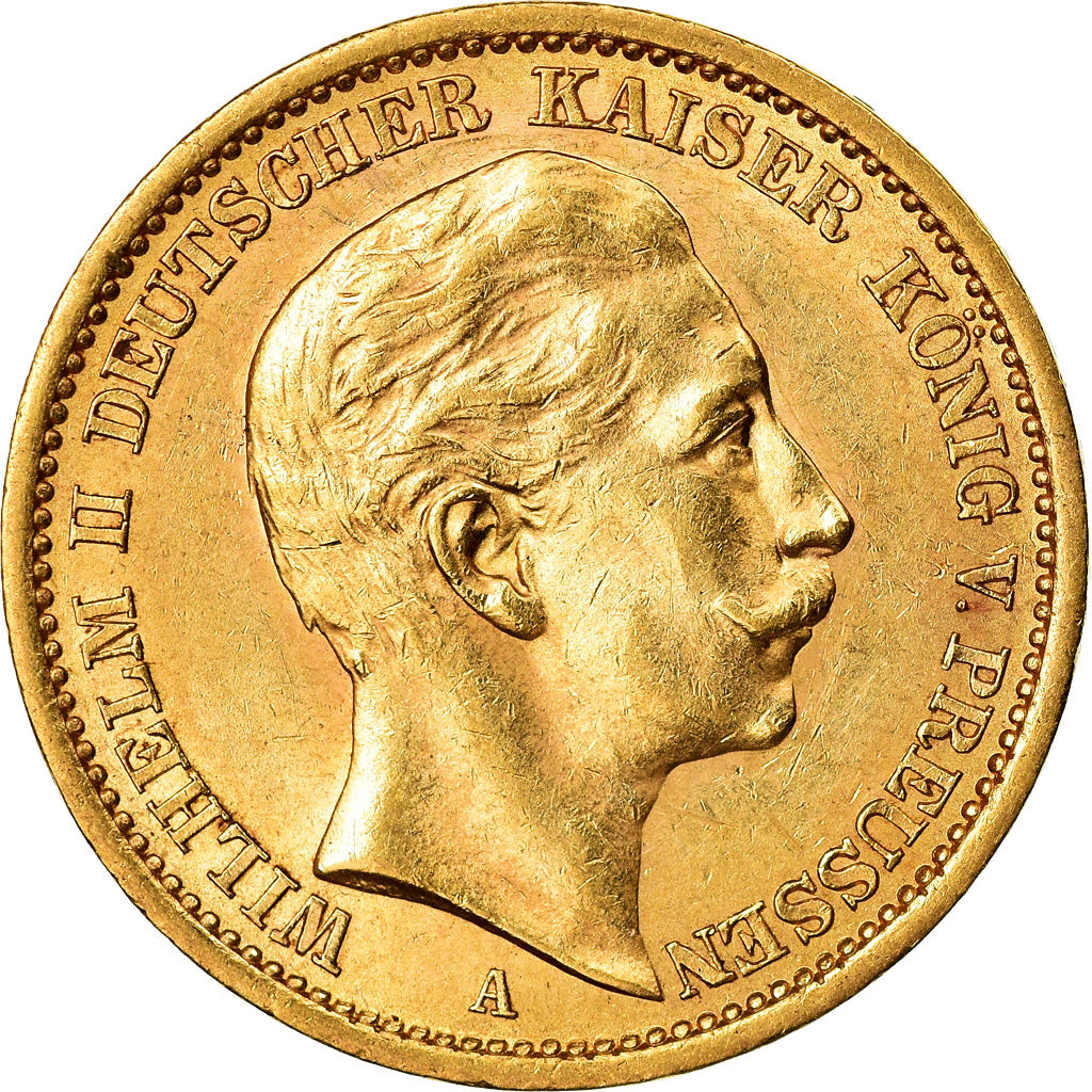Coin, German States, PRUSSIA, Wilhelm II, 20 Mark, 1906, Berlin, MS(60-62)
