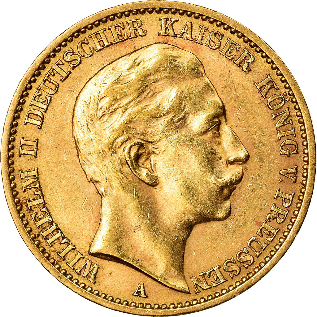 Moneta, Stati tedeschi, PRUSSIA, Wilhelm II, 20 Mark, 1909, Berlin, SPL-, Oro