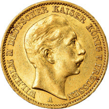 Coin, German States, PRUSSIA, Wilhelm II, 20 Mark, 1910, Berlin, MS(60-62)