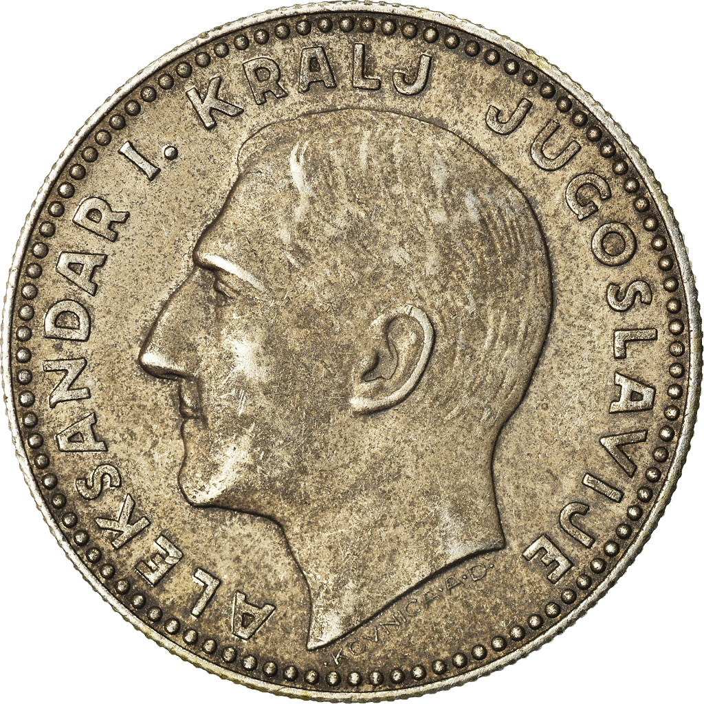 Coin, Yugoslavia, Alexander I, 20 Dinara, 1931, Belgrade, AU(50-53), Silver