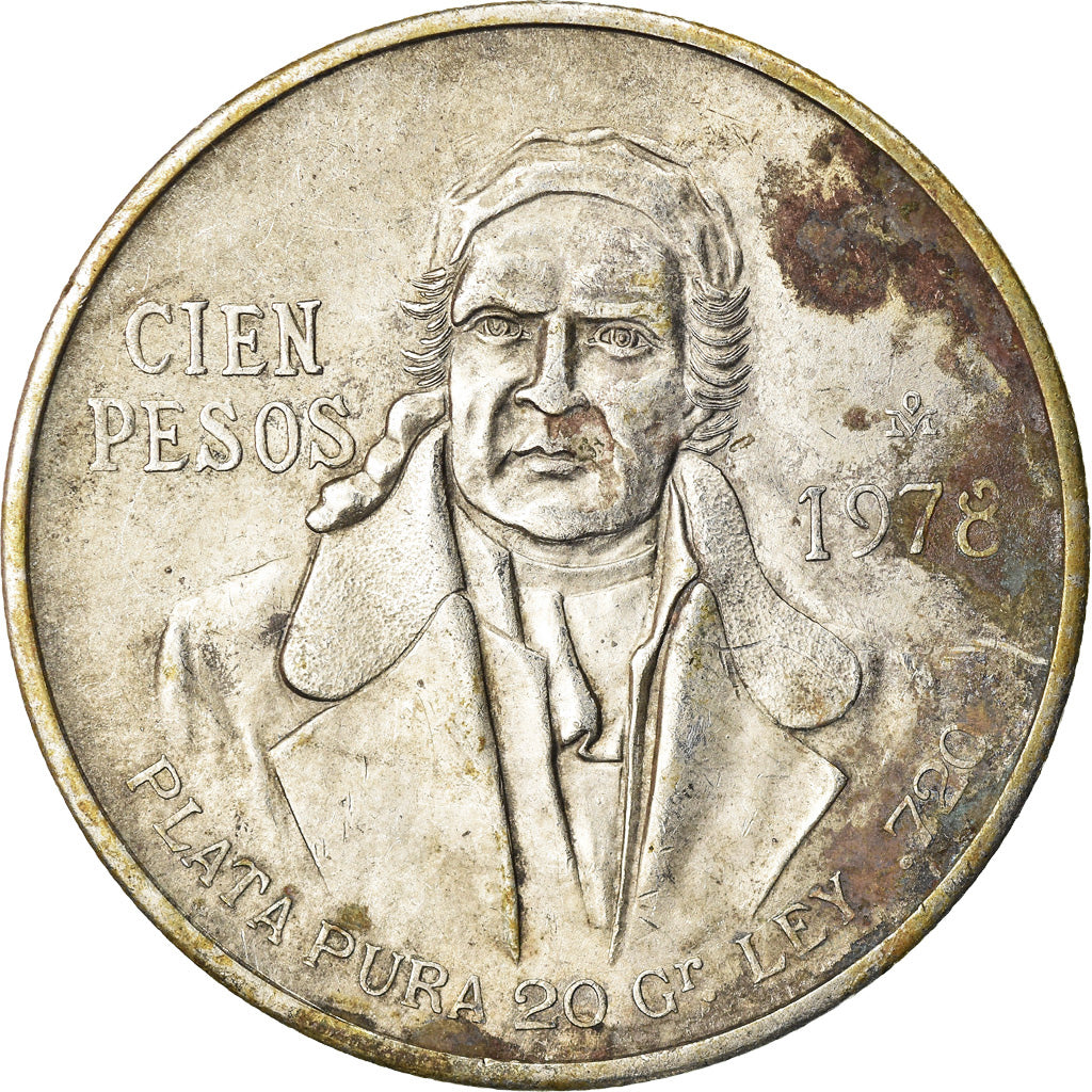 Coin, Mexico, 100 Pesos, 1978, Mexico City, VF(30-35), Silver, KM:483.2