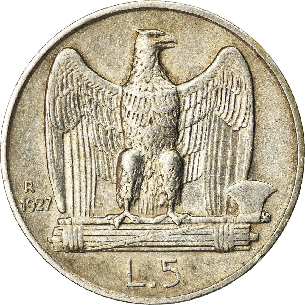 Monnaie, Italie, Vittorio Emanuele III, 5 Lire, 1927, Rome, TTB+, Argent