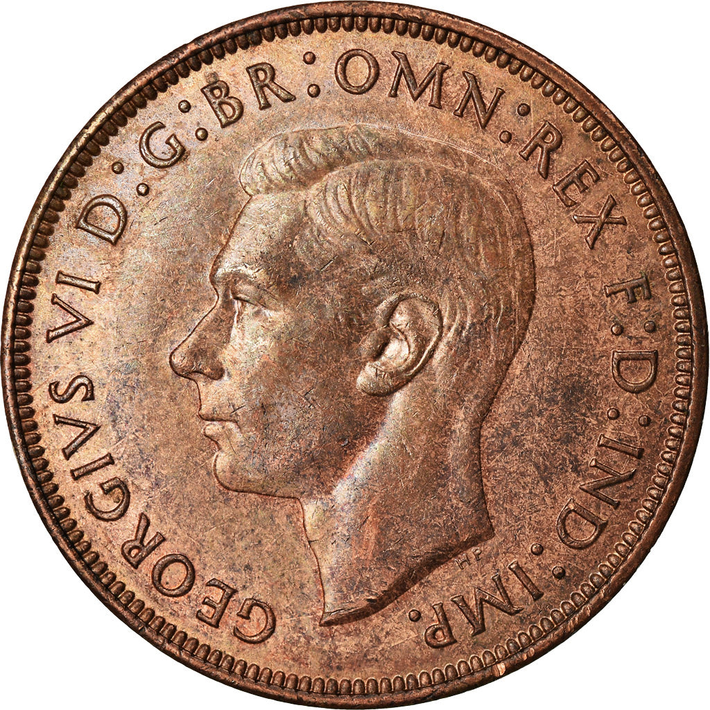 Coin, Great Britain, George VI, Penny, 1948, AU(50-53), Bronze, KM:845