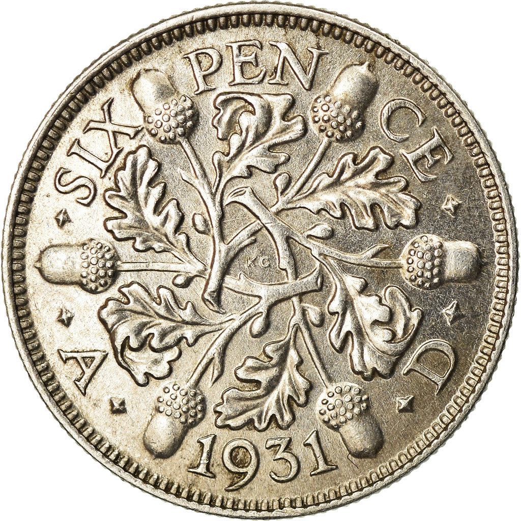 Moneta, Gran Bretagna, George V, 6 Pence, 1931, SPL, Argento, KM:832
