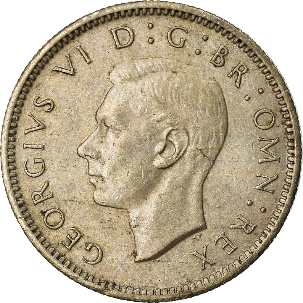 Moneta, Wielka Brytania, George VI, 6 Pence, 1948, AU(50-53), Miedź-Nikiel