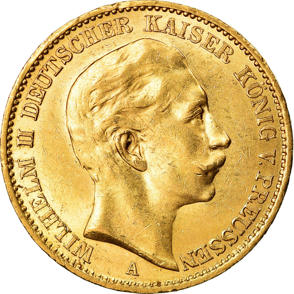 Coin, German States, PRUSSIA, Wilhelm II, 20 Mark, 1912, Berlin, MS(60-62)