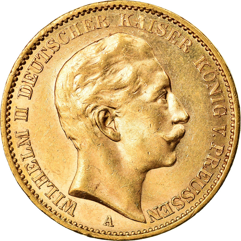 Moneda, Estados alemanes, PRUSSIA, Wilhelm II, 20 Mark, 1913, Berlin, SC, Oro