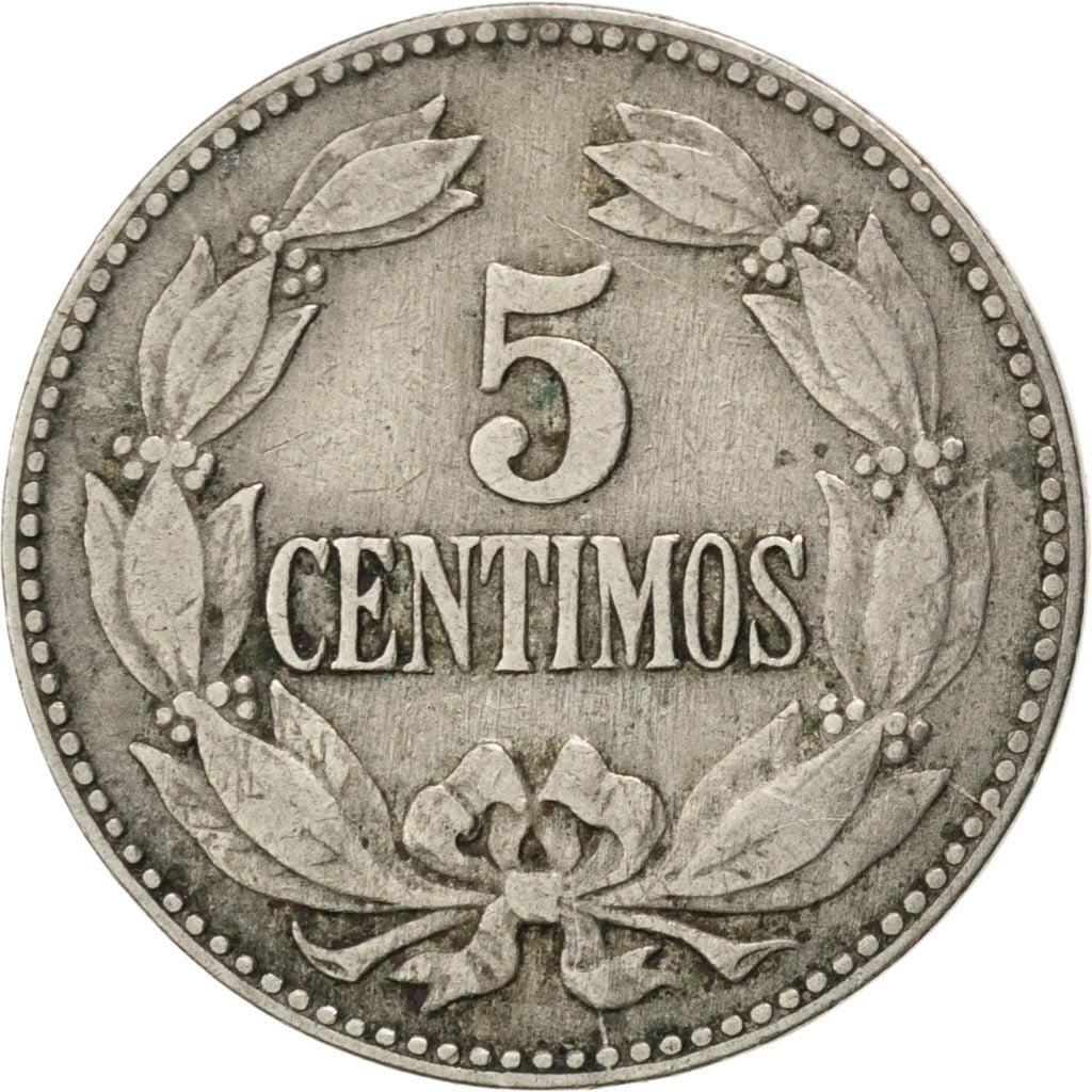 VENEZUELA, 5 Centimos, 1945, Philadelphia, KM #29a, EF(40-45), Copper-Nickel,...