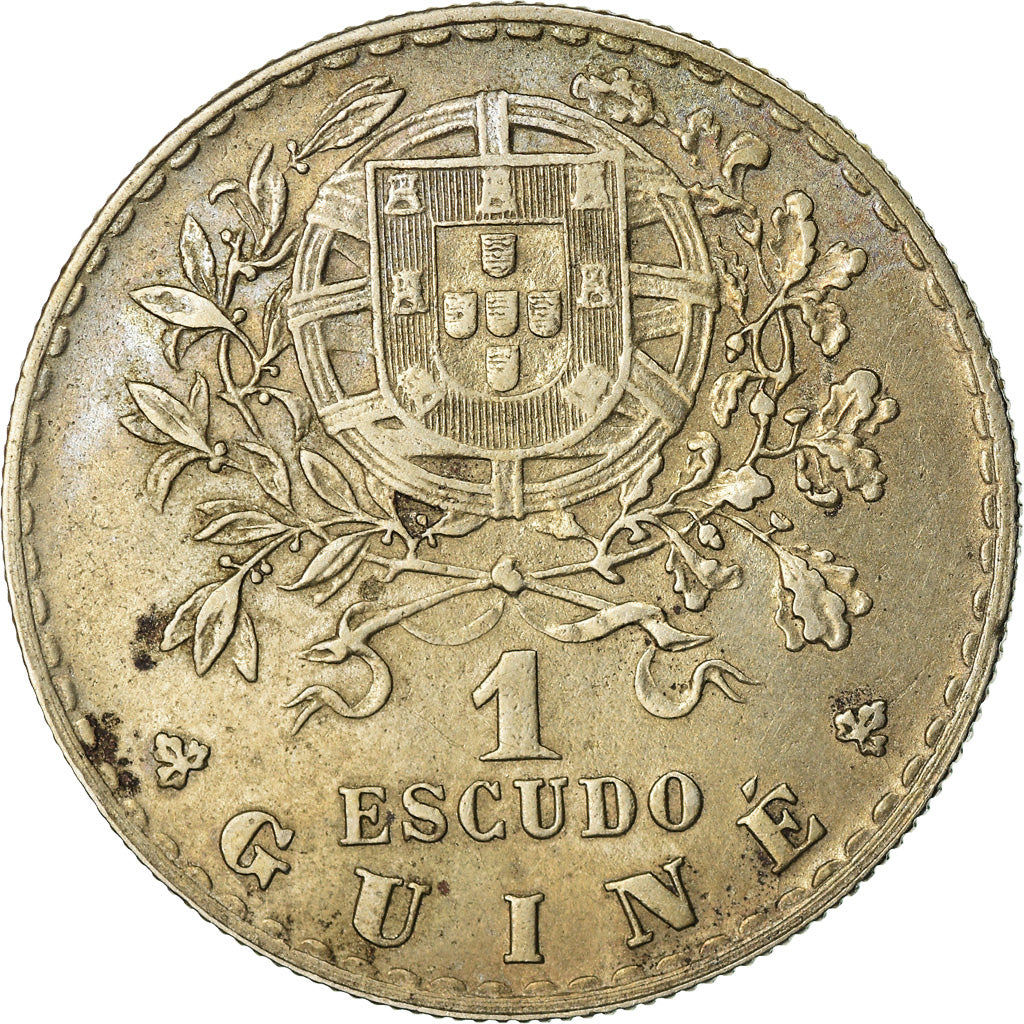 Moeda, Guiné-Bissau, Escudo, 1933, EF(40-45), Níquel-Bronze, KM:5