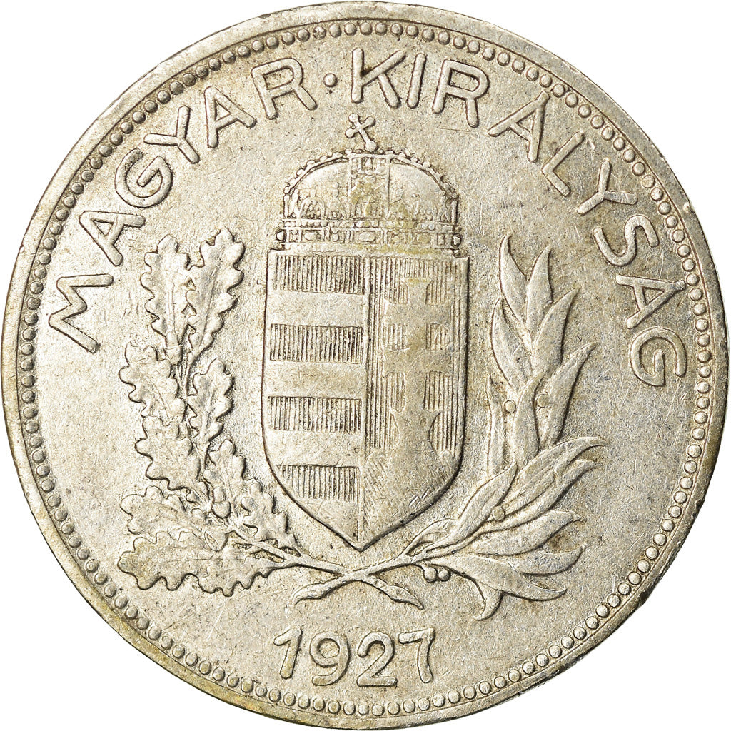 Coin, Hungary, Pengo, 1927, Budapest, AU(50-53), Silver, KM:510