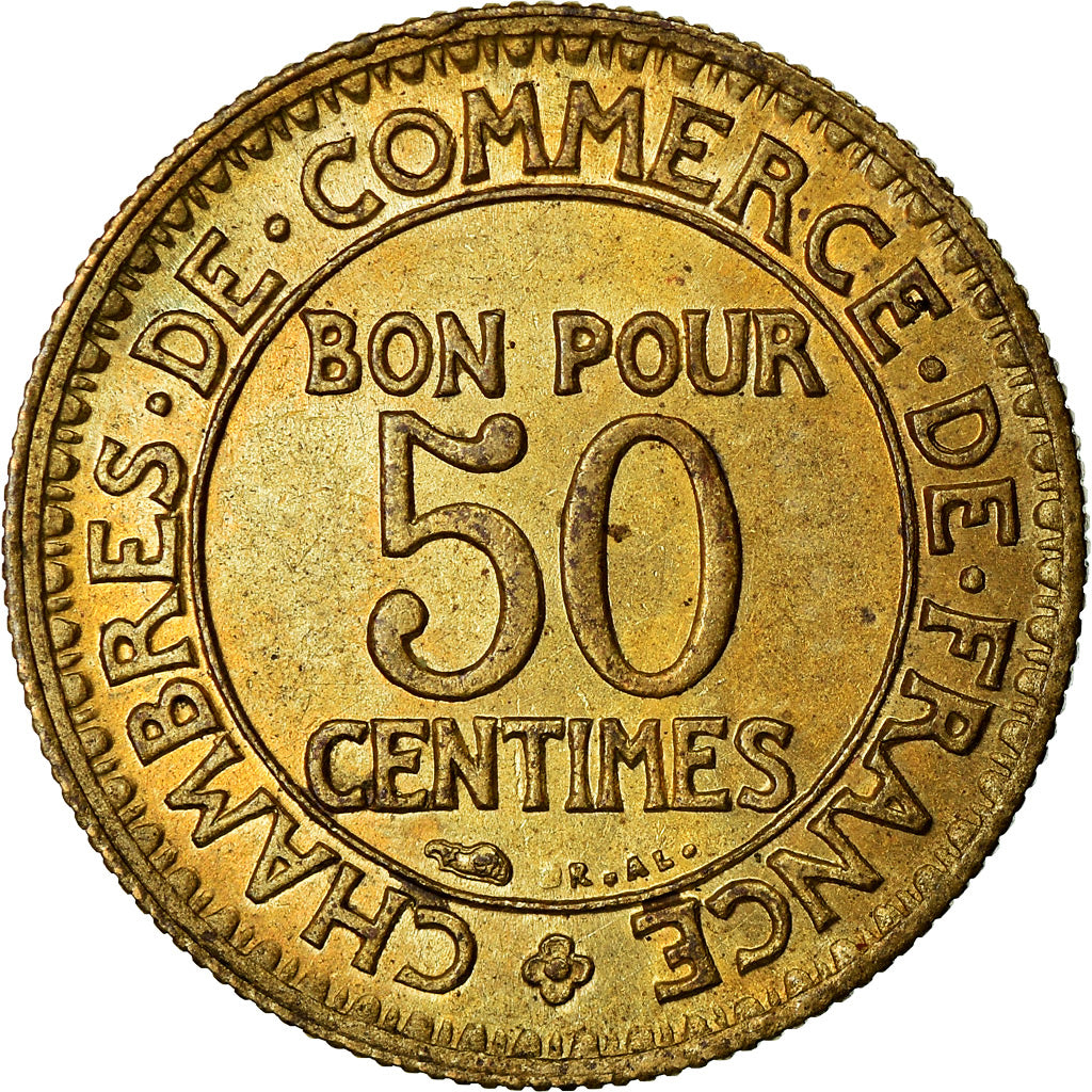 Coin, France, Chambre de commerce, 50 Centimes, 1925, AU(55-58)