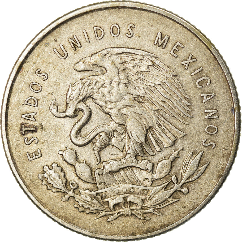 Coin, Mexico, 25 Centavos, 1950, Mexico City, AU(50-53), Silver, KM:443