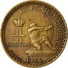 Moneta, Monaco, Louis II, Franc, 1924, Poissy, BB+, Alluminio-bronzo, KM:111
