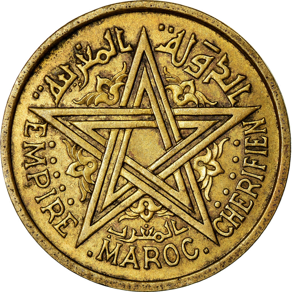 Coin, Morocco, Mohammed V, Franc, 1945, Paris, AU(50-53), Aluminum-Bronze, KM:41