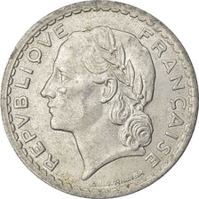 Moneta, Francia, Lavrillier, 5 Francs, 1945, Castelsarrasin, BB+, Alluminio