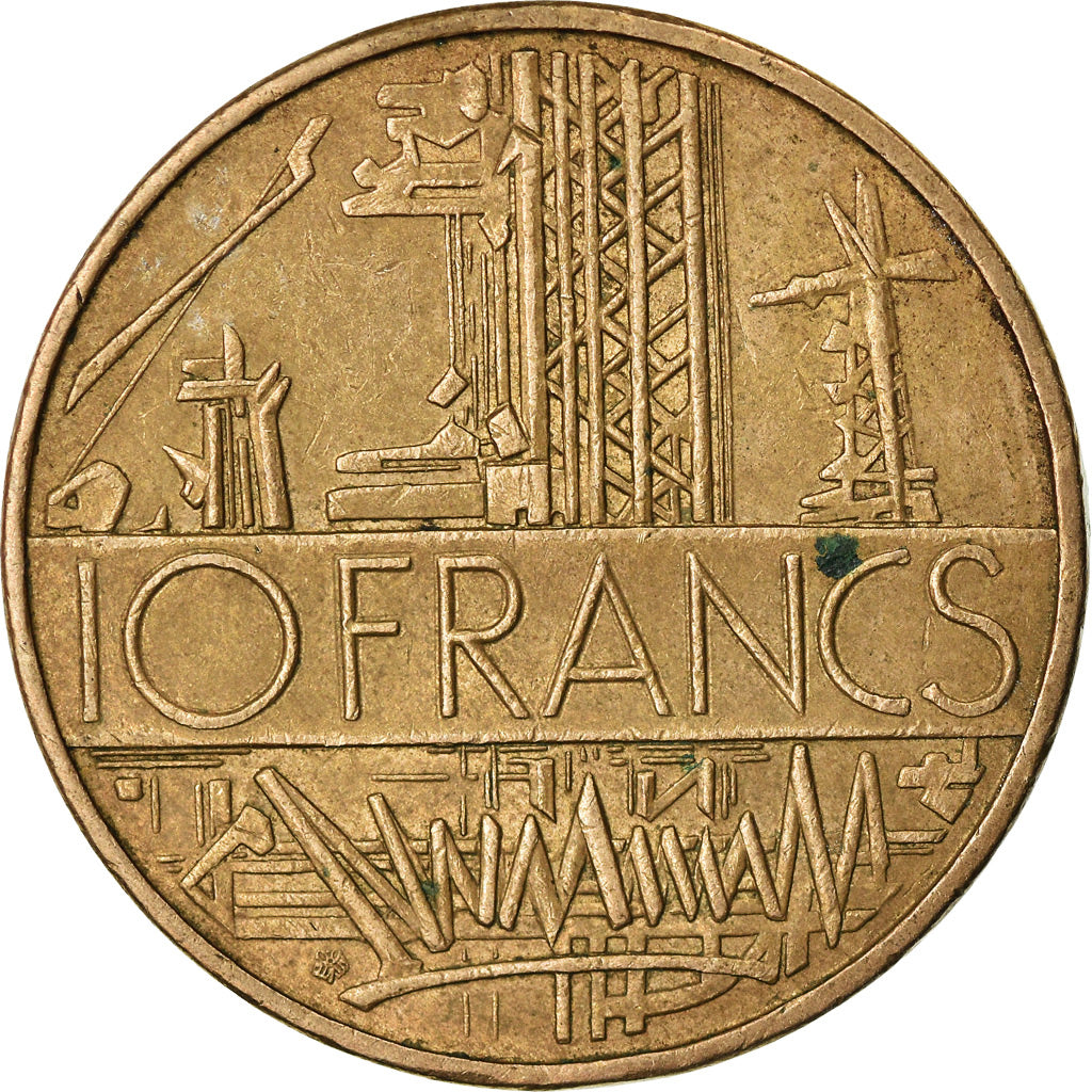 Coin, France, Mathieu, 10 Francs, 1985, EF(40-45), Nickel-brass, KM:940