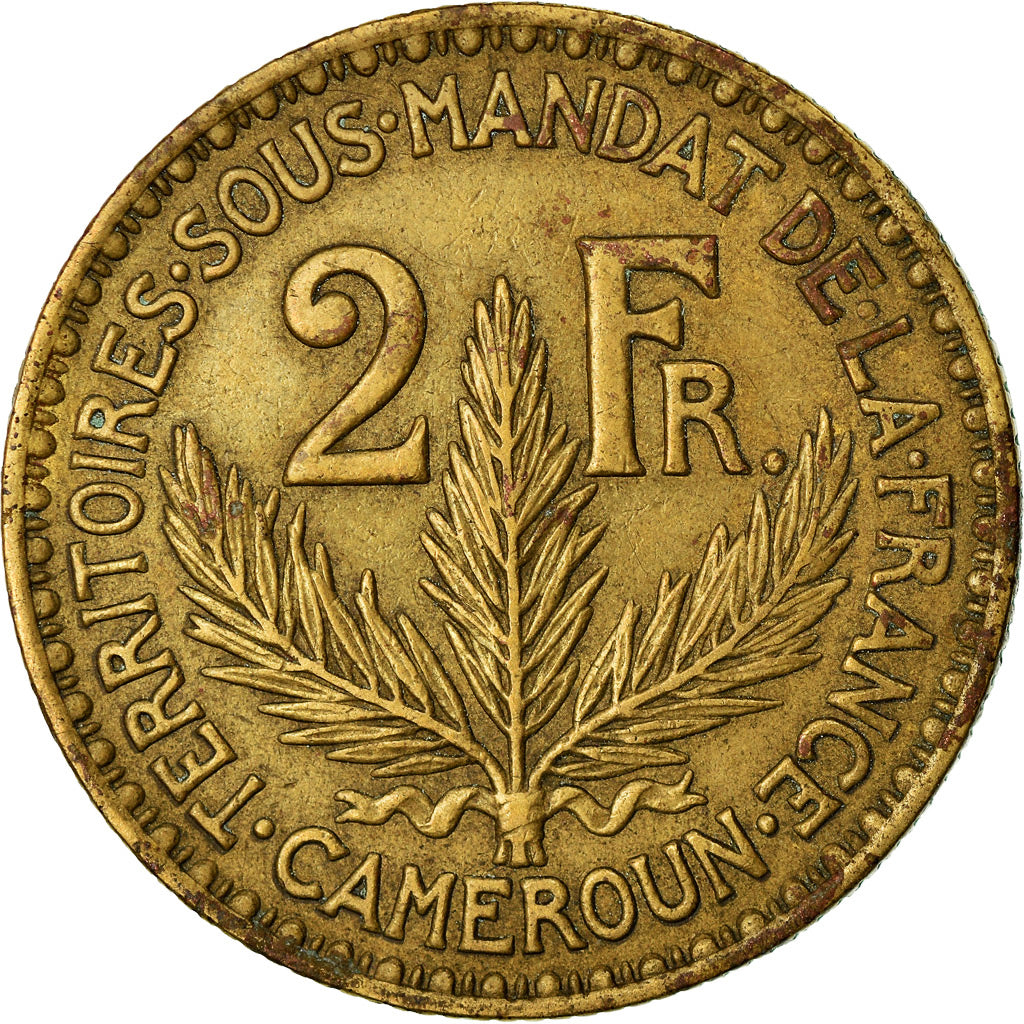 Coin, Cameroon, 2 Francs, 1924, Paris, EF(40-45), Aluminum-Bronze, KM:3