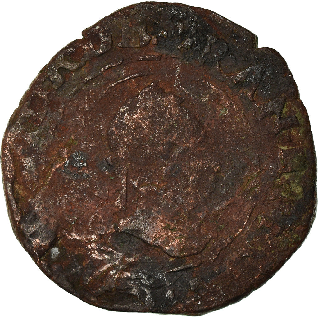 Moeda, França, Henri III, Denier Tournois, Denier Tournois, Uncertain date