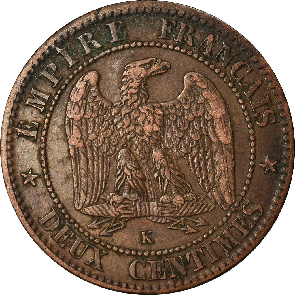 Coin, France, Napoleon III, Napoléon III, 2 Centimes, 1862, Bordeaux