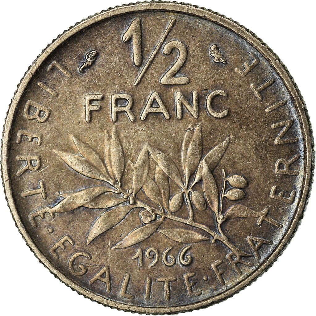 Monnaie, France, Semeuse, 1/2 Franc, 1966, Paris, SUP+, Nickel, Gadoury:429