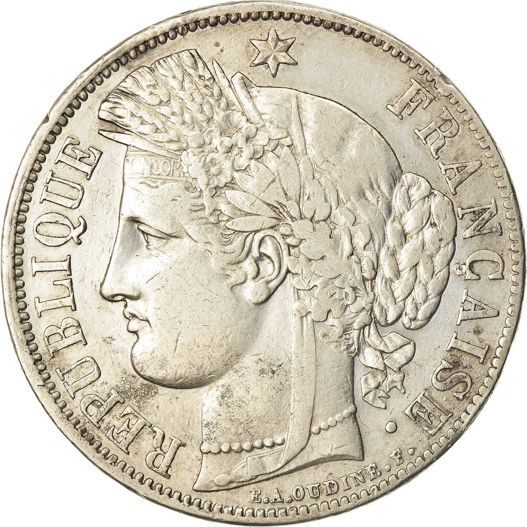 Coin, France, Cérès, 5 Francs, 1850, Paris, EF(40-45), Silver, KM:761.1