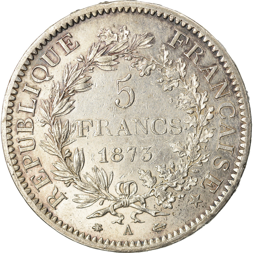 Coin, France, Hercule, 5 Francs, 1873, Paris, AU(55-58), Silver, KM:820.1